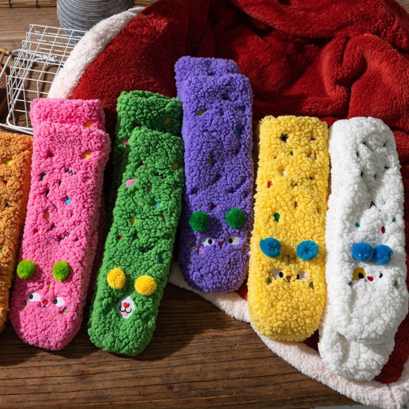 Colorful and Soft Knitted Cozy Socks