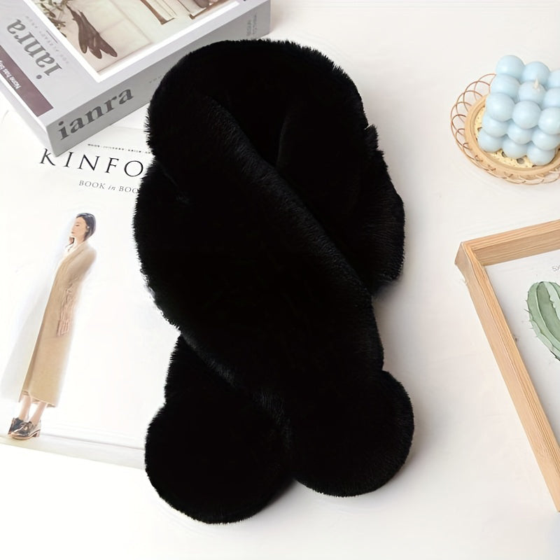 Luxurious Solid Color Warm Scarf for Chilly Days