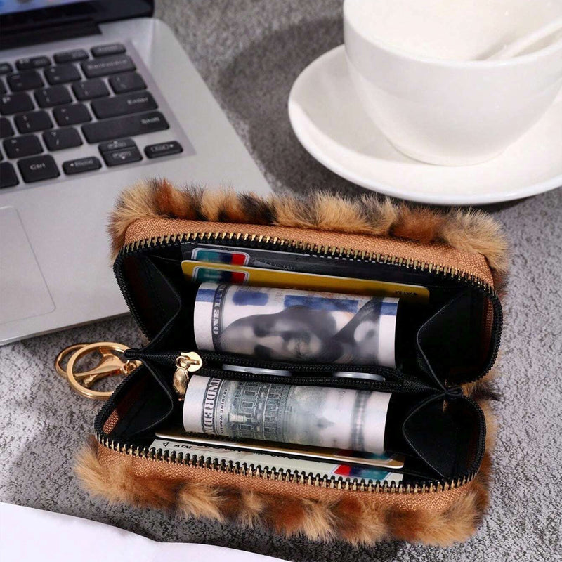 Chic Vintage Leopard Print Coin Purse