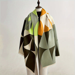 Sleek Geometric Scarf for Warmth and Elegance