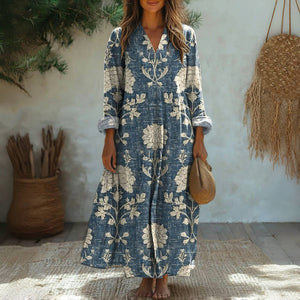 Chic Vintage Floral Print Dress