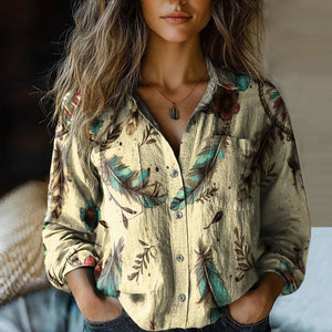 Charming Vintage Loose Blouse for Casual Style