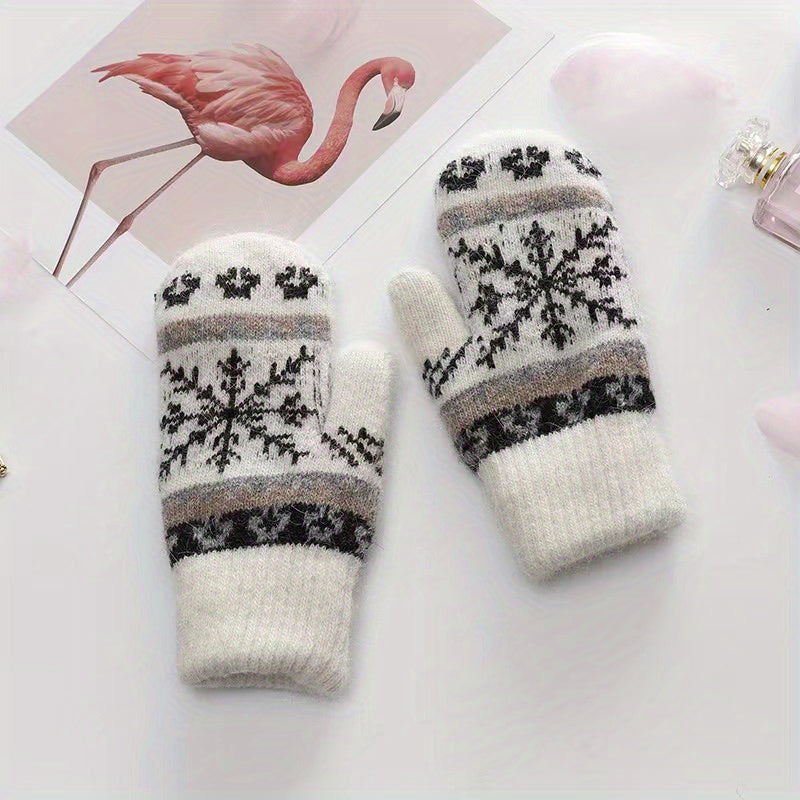 Frosty Winter Gloves with Warmth and Style