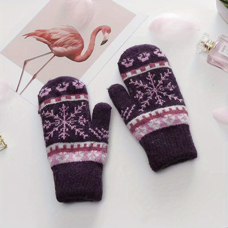 Frosty Winter Gloves with Warmth and Style