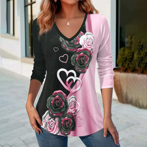 Blooming T-Shirt with Heart Design