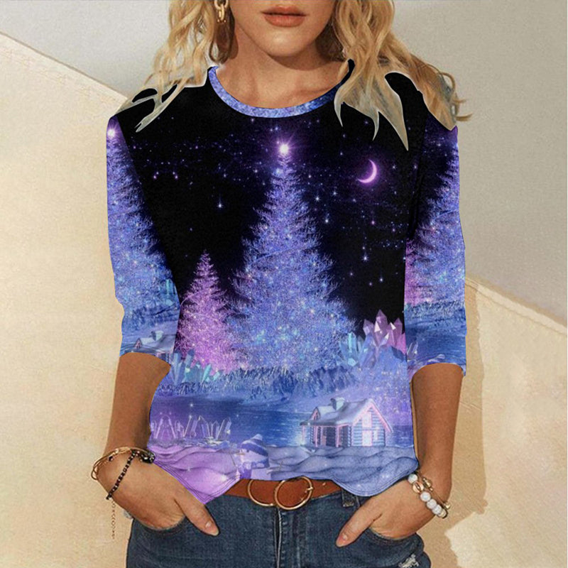 Retro T-Shirt with Artistic Print