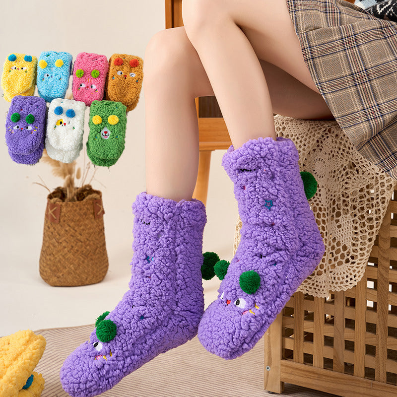 Colorful and Soft Knitted Cozy Socks