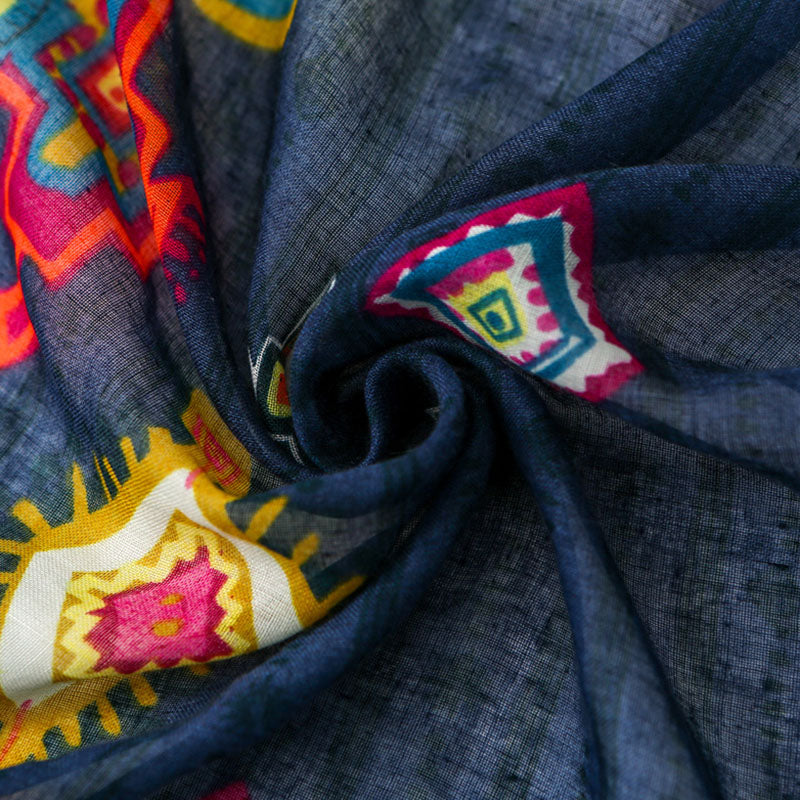 Boho-Chic Scarf with Ethnic Patterns
