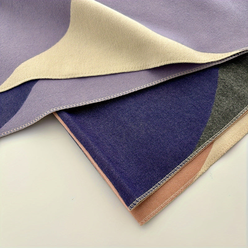 Sleek Geometric Scarf for Warmth and Elegance