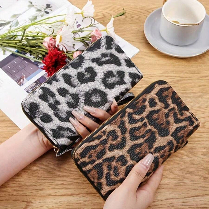 Chic Vintage Leopard Print Coin Purse