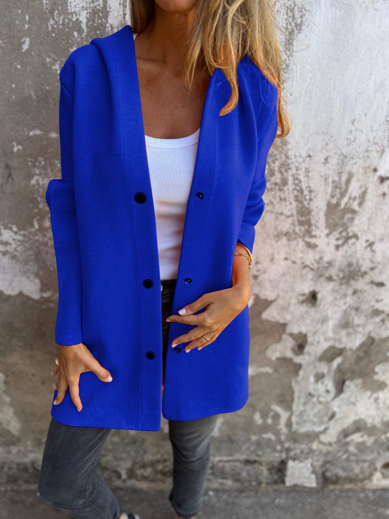 Gabe | Cardigan with Buttons and Hood