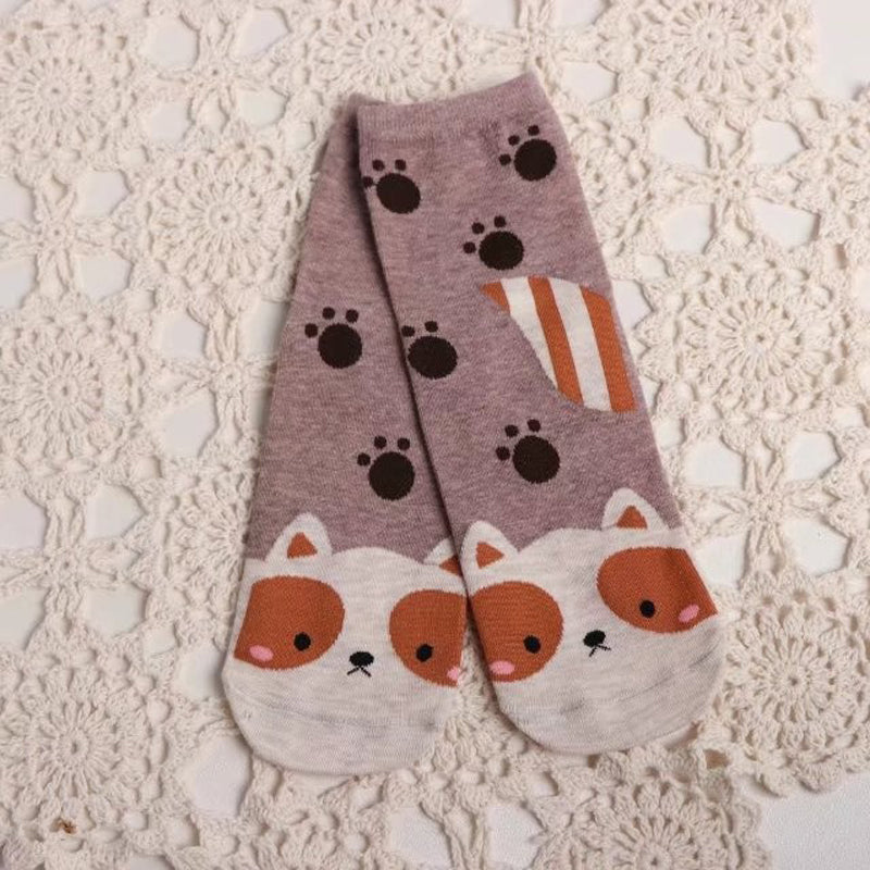 Colorful Dog Socks with Cartoon Designs