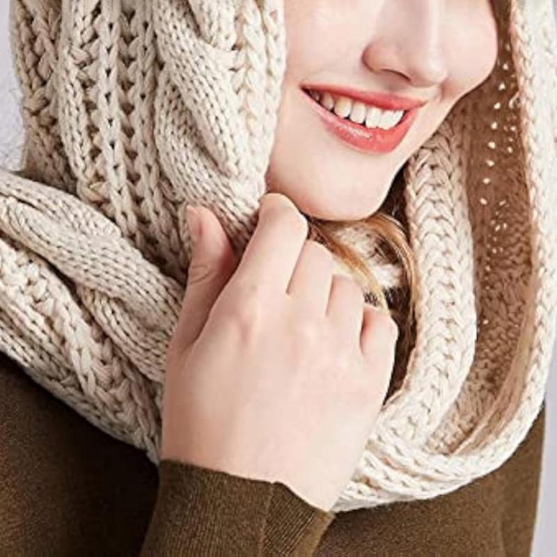 Luxurious Knitted Scarf in Solid Color Design