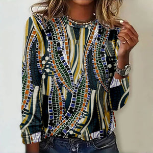 Retro Abstract Print T-Shirt