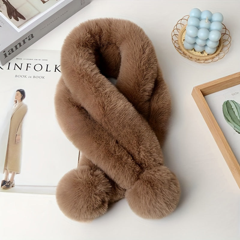 Luxurious Solid Color Warm Scarf for Chilly Days