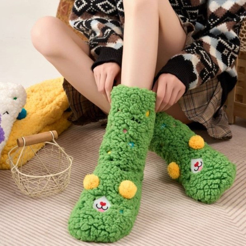 Colorful and Soft Knitted Cozy Socks