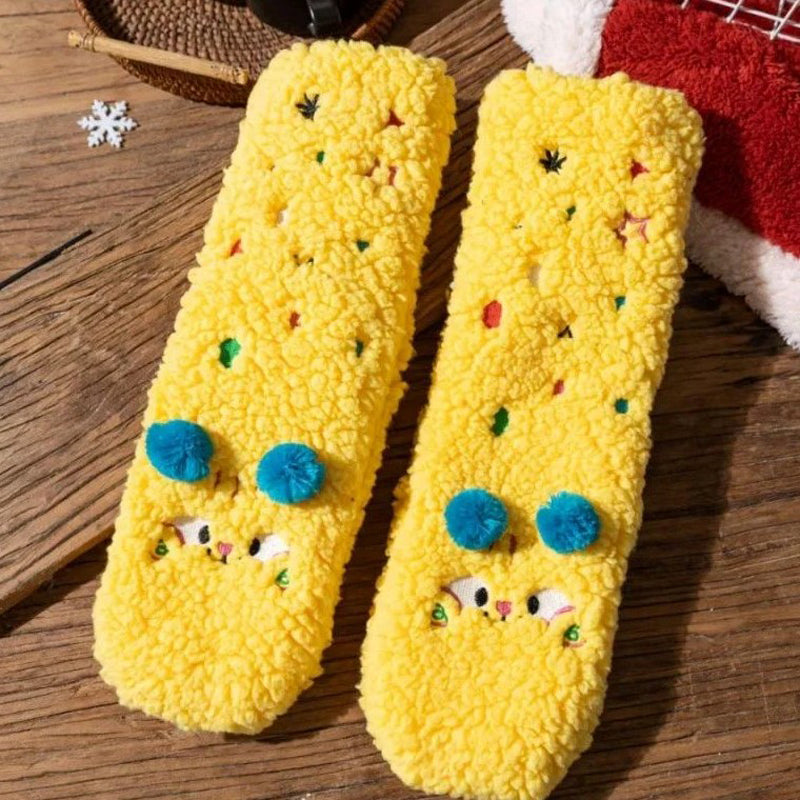 Colorful and Soft Knitted Cozy Socks