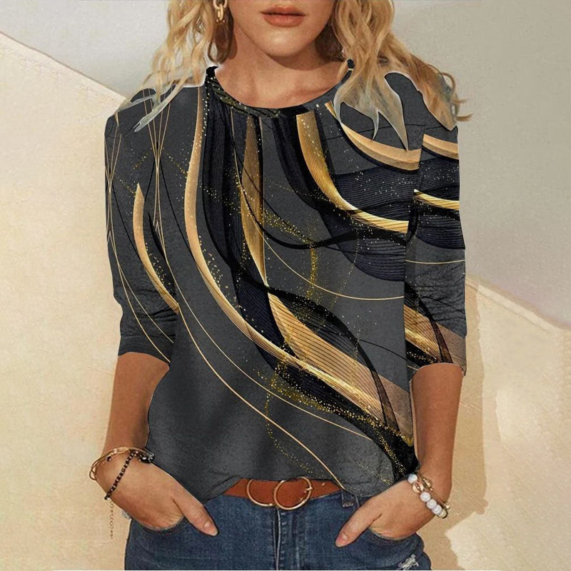 Stylish Oversized Long-Sleeve Vintage T-Shirt
