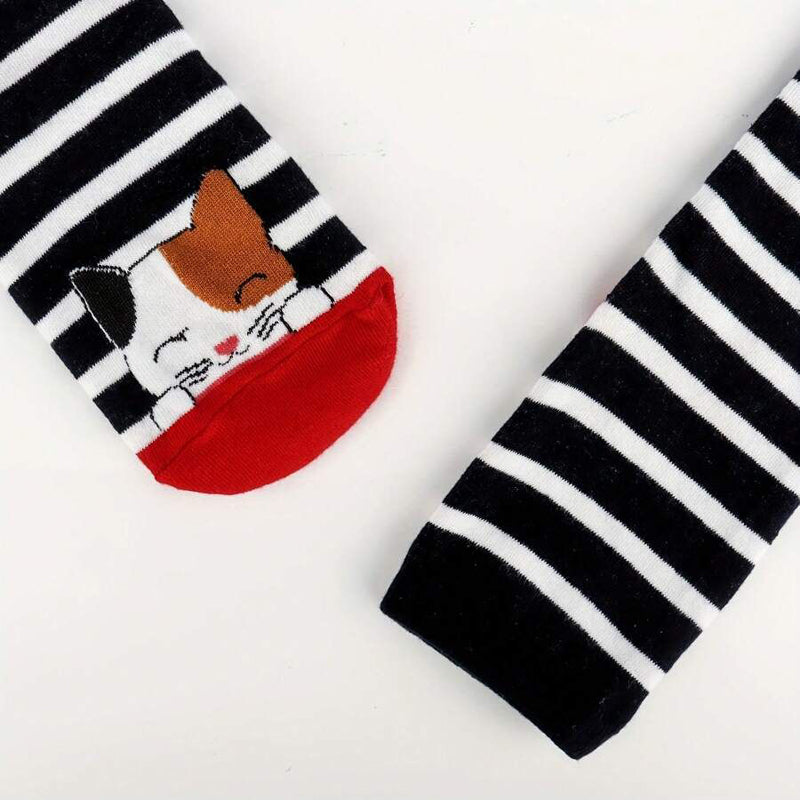 Funny Cat Patterned Socks for Cat Lovers