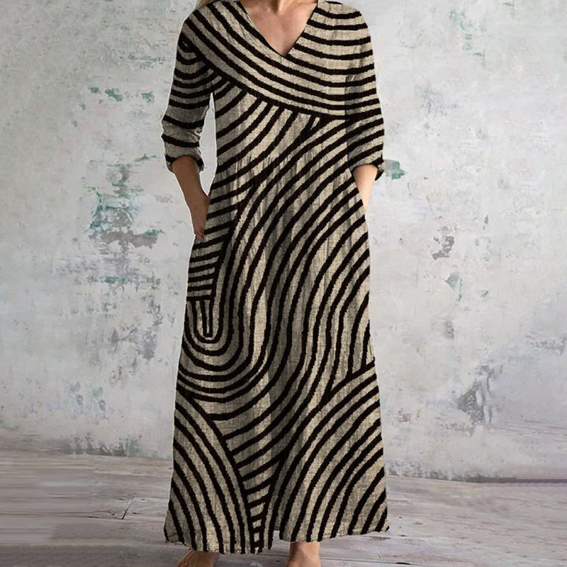 Chic Vintage Striped Dress