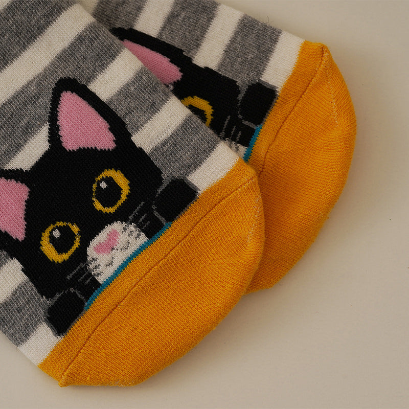 Funny Cat Patterned Socks for Cat Lovers