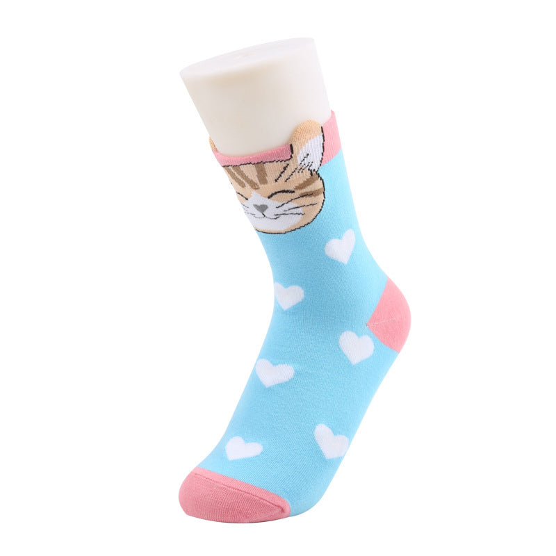 Fantasy Full Cat Patterned Socks for Animal Lovers
