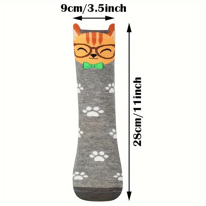 Fantasy Full Cat Patterned Socks for Animal Lovers