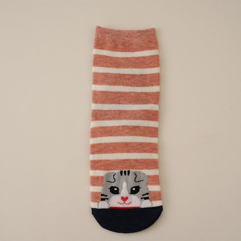 Funny Cat Patterned Socks for Cat Lovers