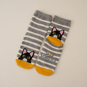 Funny Cat Patterned Socks for Cat Lovers
