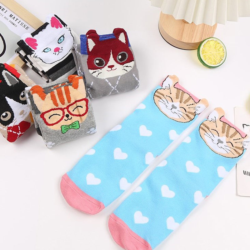 Fantasy Full Cat Patterned Socks for Animal Lovers