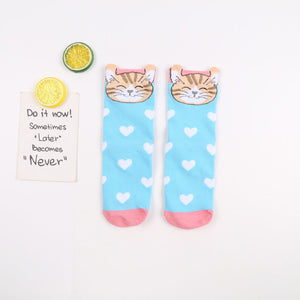 Fantasy Full Cat Patterned Socks for Animal Lovers