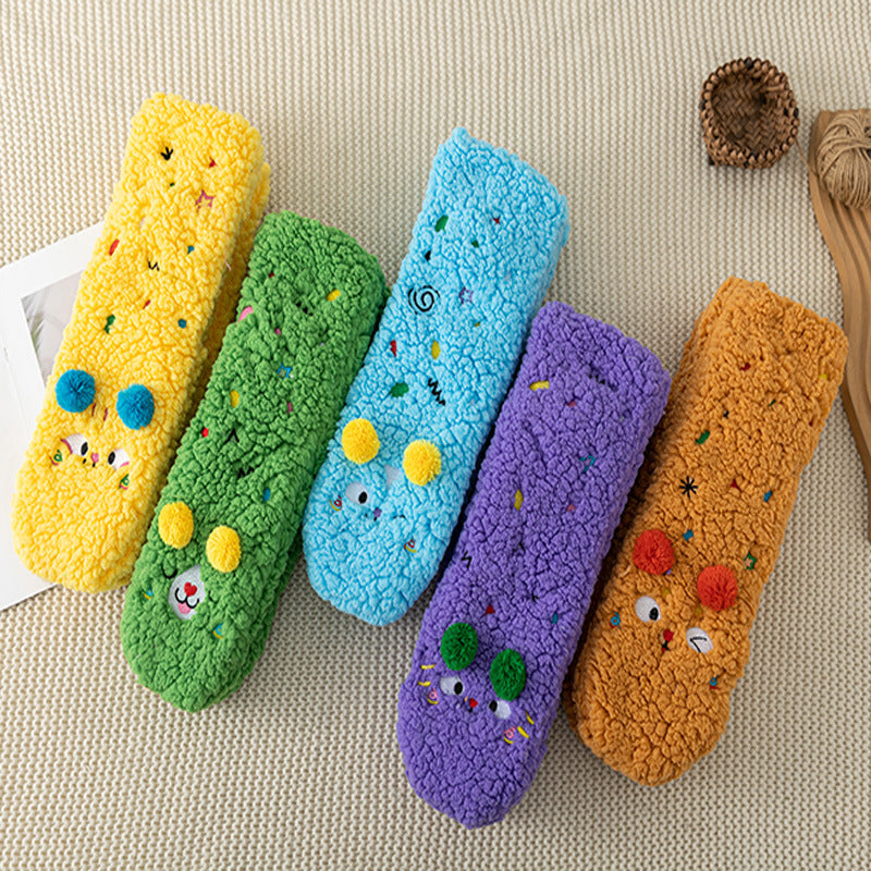 Colorful and Soft Knitted Cozy Socks