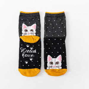Funny Cat Patterned Socks for Cat Lovers