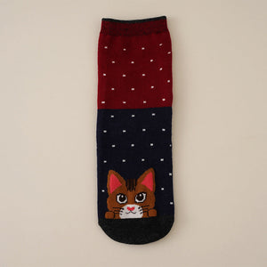 Funny Cat Patterned Socks for Cat Lovers