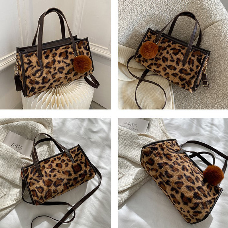 Chic Vintage Leopard Print Handbag