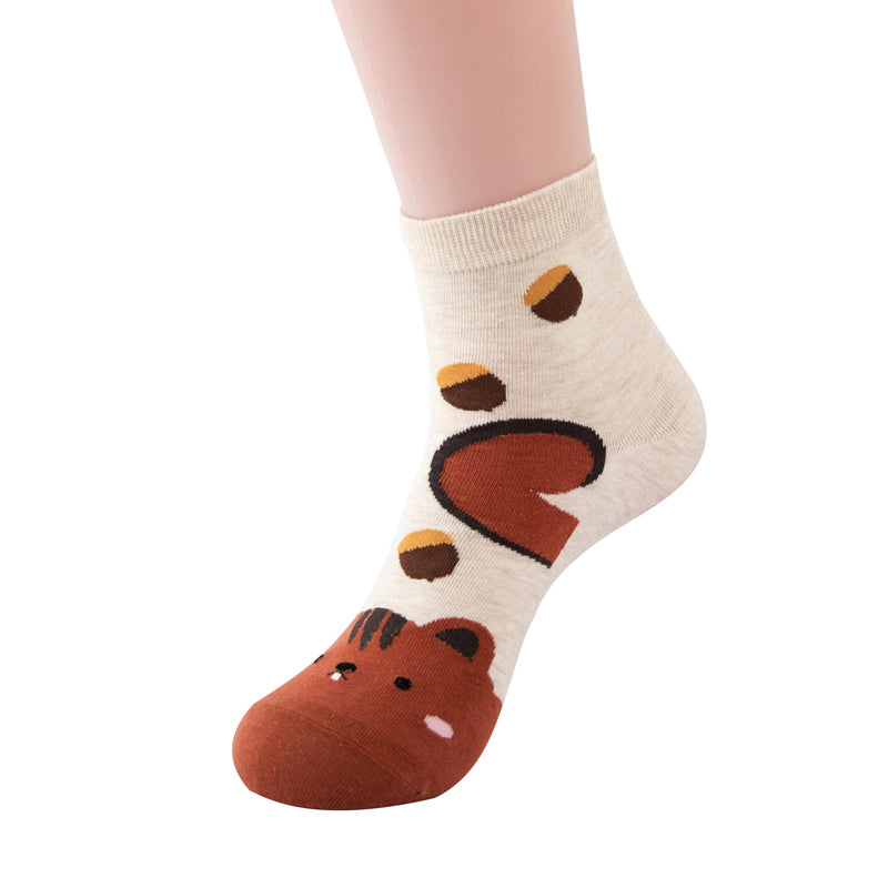 Colorful Dog Socks with Cartoon Designs