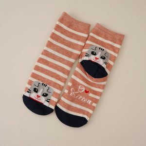 Funny Cat Patterned Socks for Cat Lovers