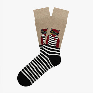 Captivating Cat Print on Creative Socks