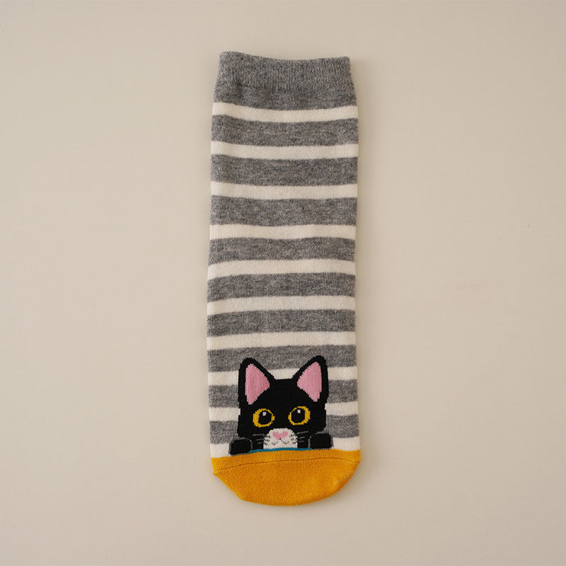 Funny Cat Patterned Socks for Cat Lovers