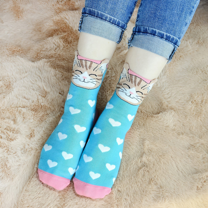 Fantasy Full Cat Patterned Socks for Animal Lovers