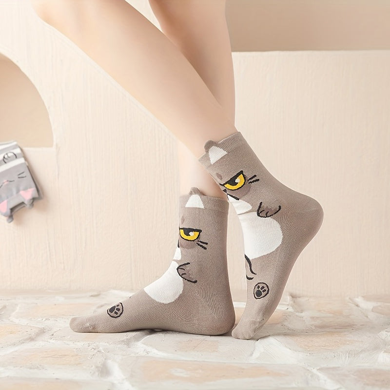 Set of 5 pairs of colorful, cartoon socks for all occasions