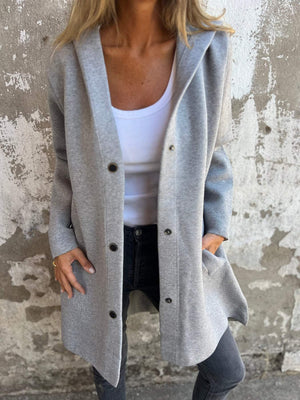 Gabe | Cardigan with Buttons and Hood