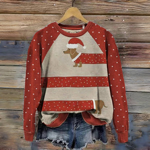 Festive Polka Dot Christmas Sweater with Creative Touch