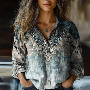 Boho Chic Blouse with Ethnic Print