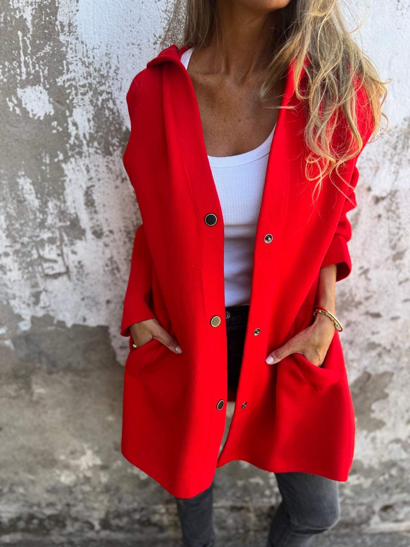 Gabe | Cardigan with Buttons and Hood