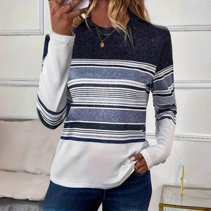 Colorful Striped T-Shirt with Block Design