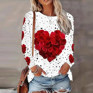 Relaxed Style T-shirt with Beautiful Floral Pattern