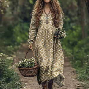 Floral Vintage Dress - Timeless Elegance