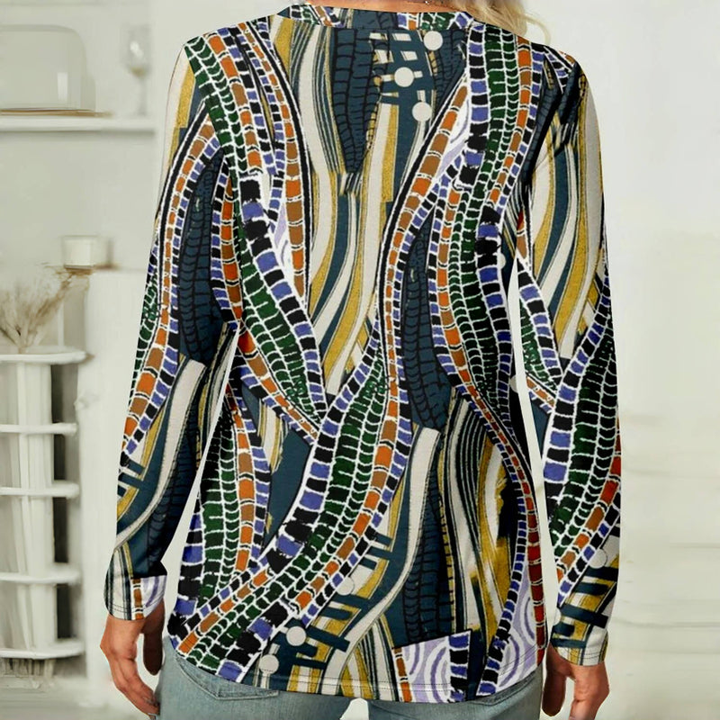 Retro Abstract Print T-Shirt