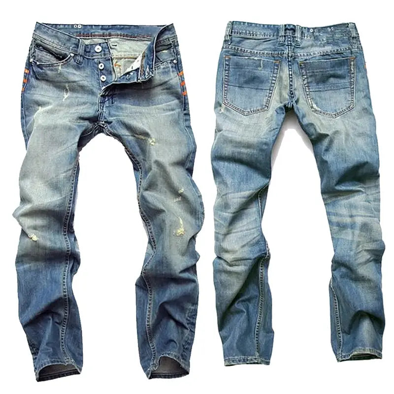 James Men Jeans Straight Cotton High Quality Denim Pants